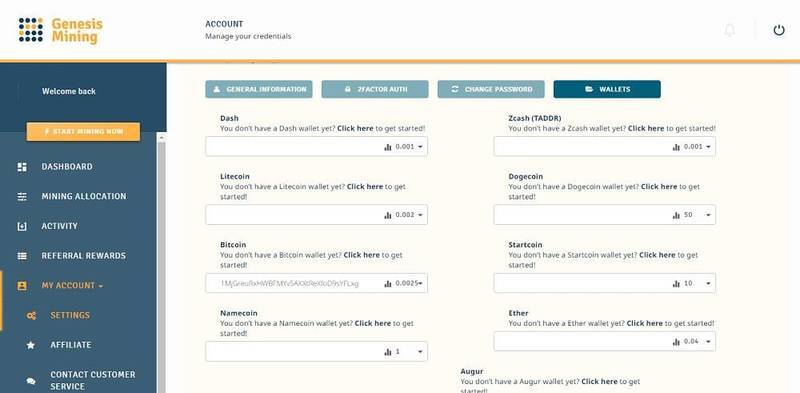 شرح موقع Genesis Mining للتعدين السحابي 