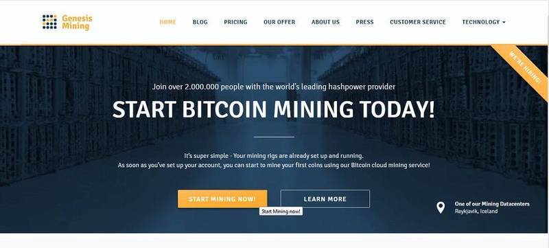 شرح موقع Genesis Mining للتعدين السحابي 