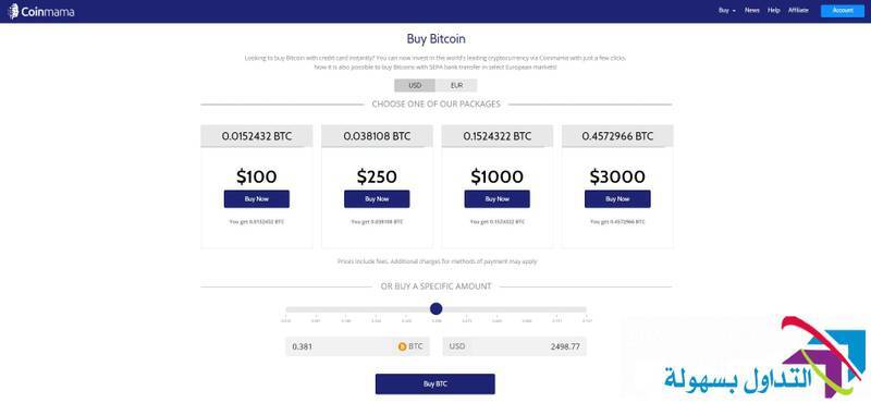 كيفية شراء بيتكوين بالفيزا